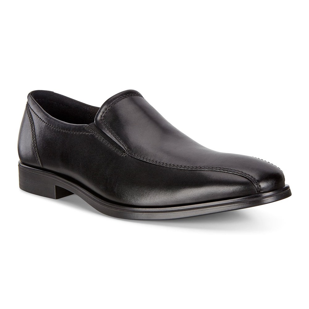 ECCO Mens Slip On Black - Queenstown Bike Toe - QFX-526491